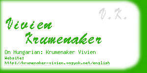 vivien krumenaker business card